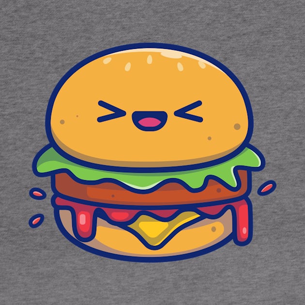 Cute Burger Cartoon by Catalyst Labs